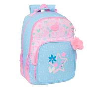 BLACKFIT8 Smile Schulrucksack für Kinder, ideal für Kinder verschiedener Altersgruppen, bequem und vielseitig, Qualität und Widerstandsfähigkeit, 32 x 15 x 42 cm, Hellblau/Hellrosa, M, Casual