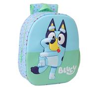 Safta Blue 3D Schulrucksack mit 3D-Design, anpassbar an den Wagen, ideal für Kinder verschiedener Altersgruppen, bequem und vielseitig, Qualität und Widerstandsfähigkeit, 27 x 10 x 33 cm, Hellblau, M