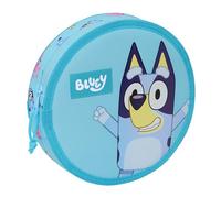 Safta Blue Federmäppchen, rund, 18 Teile, leicht zu reinigen, Federmäppchen für Kinder, ideal für Kinder von 5 bis 14 Jahren, bequem und vielseitig, Qualität und Widerstandsfähigkeit, 21 x 3,5 cm,