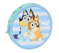 Safta Blue Sisters Federmäppchen, rund, 18 Teile, leicht zu reinigen, Federmäppchen für Kinder, ideal für Kinder von 5 bis 14 Jahren, bequem und vielseitig, Qualität und Widerstandsfähigkeit, 21 x 3,5