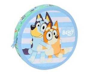Safta Blue Sisters Federmäppchen, rund, 18 Teile, leicht zu reinigen, Federmäppchen für Kinder, ideal für Kinder von 5 bis 14 Jahren, bequem und vielseitig, Qualität und Widerstandsfähigkeit, 21 x 3,5