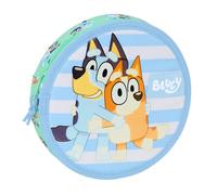 Safta Blue Sisters Federmäppchen, rund, 18 Teile, leicht zu reinigen, Federmäppchen für Kinder, ideal für Kinder von 5 bis 14 Jahren, bequem und vielseitig, Qualität und Widerstandsfähigkeit, 21 x 3,5