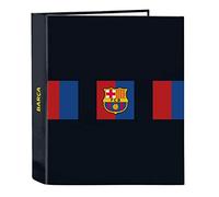 safta Carpeta de Folio 4 Anillas de F.C. Barcelona 1ª Equipación 22/23, 270x60x330 mm, Unisex-Kinder F.C. 4-Ring-Folio-Binder Barcelona Heimtrikot 22/23, 270 x 60 x 330 mm, Azul marino y granate,