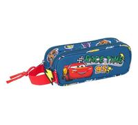 safta Cars Racing Doppelmäppchen für Kinder, ideal für Kinder im Schulalter, bequem und vielseitig, Qualität und Widerstandsfähigkeit, 21 x 6 x 8 cm, Marineblau, M, Casual