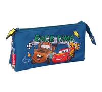 safta Cars Racing Federmäppchen für Kinder, ideal für Kinder im Schulalter, bequem und vielseitig, Qualität und Widerstandsfähigkeit, 22 x 3 x 12 cm, Marineblau, M, Casual