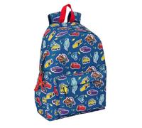 safta Cars Racing Rucksack für Laptops mit 35,8 cm (14,1 Zoll), ideal für Jugendliche verschiedener Altersgruppen, bequem und vielseitig, Qualität und Widerstandsfähigkeit, 31 x 13 x 43 cm,