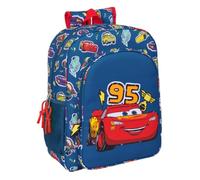 Safta CARS Racing Schulrucksack für Kinder, anpassbar an den Kinderwagen, ideal für Kinder im Schulalter, bequem und vielseitig, Qualität und Widerstandsfähigkeit, 32 x 12 x 38 cm, marineblau, M,
