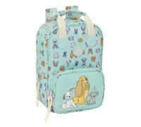 Safta CATS & DOGS Kinderrucksack mit Griffen, anpassbar an den Wagen, ideal für Kinder verschiedener Altersgruppen, bequem und vielseitig, Qualität und Widerstandsfähigkeit, 20 x 8 x 28 cm, babyblau,