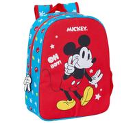 Safta Mickey Mouse Fantastic Kinderrucksack, anpassbar an den Wagen, einfache Reinigung, ideal für Kinder verschiedener Altersgruppen, bequem und vielseitig, Qualität und Widerstandsfähigkeit, 26 x 11