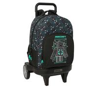 Safta Compact Evolutive Extraible Minecraft Screen 33l 45x33x22 Cm Rucksack Mit Rollen