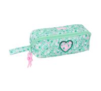 Safta Cuore Federmäppchen, quadratisch, groß, für Kinder, ideal für Kinder im Schulalter, bequem und vielseitig, Qualität und Widerstandsfähigkeit, 22 x 10 x 10 cm, Minzgrün, M, Casual