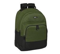 Safta DARK FOREST Schulrucksack, ideal für Kinder unterschiedlichen Alters, bequem und vielseitig, Qualität und Widerstandsfähigkeit, 32 x 15 x 42 cm, Khaki/Schwarz, Khakigrün/Schwarz, Estándar,