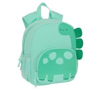 safta DINOSAURIO Neopren-Rucksack, Kinderrucksack, ideal für Kinder unterschiedlichen Alters, bequem und vielseitig, 20 x 9 x 25 cm, Grün, grün, Estándar, Casual