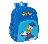safta Donald Kinderrucksack, Schulrucksack für Kinder, anpassbar an den Kinderwagen, ideal für Kinder im Schulalter, bequem und vielseitig, Qualität und Widerstandsfähigkeit, 32 x 12 x 38 cm, Blau,