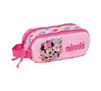 Minnie Mouse Doppelmäppchen, 3D-Federmäppchen für Kinder, ideal für Kinder im Schulalter, bequem und vielseitig, Qualität und Widerstandsfähigkeit, 21 x 6 x 8 cm