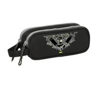 Safta Batman Game Over Doppelmäppchen für Kinder, ideal für Kinder im Schulalter, bequem und vielseitig, Qualität und Widerstandsfähigkeit, 21 x 6 x 8 cm, Schwarz, M, Casual