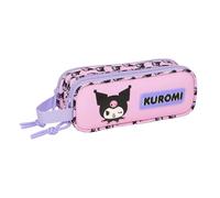Kuromi Doppelmäppchen für Kinder, ideal für Kinder im Schulalter, bequem und vielseitig, Qualität und Widerstandsfähigkeit, 21 x 6 x 8 cm