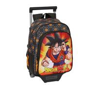Safta DRAGON BALL Kinderrucksack mit Trolley 705, ideal für Kinder unterschiedlichen Alters, bequem und vielseitig, Qualität und Widerstandsfähigkeit, 27 x 10 x 33 cm, Schwarz, Schwarz, Estándar,