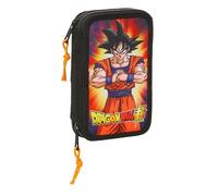 Safta Dragonball Federmäppchen für Kinder, Federmäppchen mit Farben, mit 28 Utensilien, ideal für Kinder von 5 bis 14 Jahren, bequem und vielseitig, Qualität und Stärke, 12,5 x 4 x 19,5 cm, Schwarz,