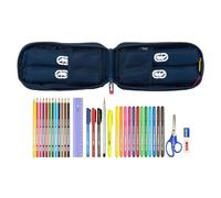 SAFTA Ecko Unltd Kosmetiktasche mit 4 Federmäppchen und Nützlichkeiten, 120 x 50 x 230 mm