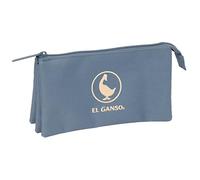 EL GANSO Basics AZAFATA Federmäppchen mit DREI Fächern, für Kinder, ideal für Kinder im Schulalter, bequem und vielseitig, Qualität und Widerstandsfähigkeit, 22 x 3 x 12 cm