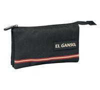 safta EL Ganso Basics Federmäppchen für Kinder, Federmäppchen für Kinder, ideal für Schulkinder, bequem und vielseitig, Qualität und Widerstandsfähigkeit, 22 x 3 x 12 cm, Schwarz, Schwarz, Estándar,