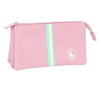 safta EL GANSO Basics Federmäppchen für Kinder, ideal für Kinder im Schulalter, bequem und vielseitig, Qualität und Widerstandsfähigkeit, 22 x 3 x 12 cm, Rosa, M, Casual