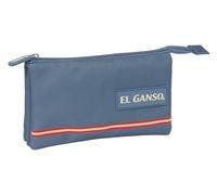 safta EL Ganso Basics Federmäppchen für Kinder, ideal für Kinder im Schulalter, bequem und vielseitig, Qualität und Widerstandsfähigkeit, 22 x 3 x 12 cm, Blau, blau, Estándar, Lässig