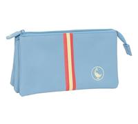 safta EL GANSO Basics Federmäppchen für Kinder, ideal für Kinder im Schulalter, bequem und vielseitig, Qualität und Widerstandsfähigkeit, 22 x 3 x 12 cm, Indigoblau, M, Casual