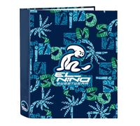 Safta El Niño GLASSY Ringordner mit 4 Ringen, ideal für Kinder verschiedener Altersgruppen, bequem und vielseitig, Qualität und Widerstandsfähigkeit, 27 x 6 x 33 cm, Marineblau