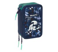 El Niño NAVY Schulmäppchen mit 37 Utensilien, Kindermäppchen, ideal für Kinder von 5 bis 14 Jahren, bequem und vielseitig, Qualität und Widerstandsfähigkeit, 12,5 x 5,5 x 19,5 cm