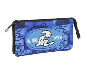 safta EL Niño Roller Federmäppchen für Kinder, ideal für Kinder im Schulalter, bequem und vielseitig, Qualität und Widerstandsfähigkeit, 22 x 3 x 12 cm, Blau/Schwarz, M, Casual