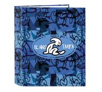 Safta El Niño Roller Ringordner, Folio, 4 Ringe, ideal für Kinder verschiedener Altersgruppen, bequem und vielseitig, Qualität und Widerstandsfähigkeit, 27 x 6 x 33 cm, Blau/Schwarz, M, Casual