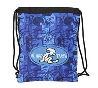 Safta El Niño Roller Sport-Rucksack, Kordelzug, Rucksack, ideal für Kinder verschiedener Altersgruppen, bequem und vielseitig, Qualität und Widerstandsfähigkeit, 35 x 45 cm, Blau/Schwarz, M, Casual