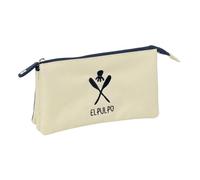 EL PULPO BEIGE Federmäppchen für Kinder, ideal für Kinder im Schulalter, bequem und vielseitig, Qualität und Widerstandsfähigkeit, 22 x 3 x 12 cm