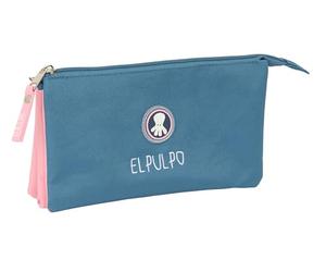safta EL PULPO Federmäppchen für Kinder, ideal für Kinder im Schulalter, bequem und vielseitig, Qualität und Widerstandsfähigkeit, 22 x 3 x 12 cm, Hellrosa, M, Casual