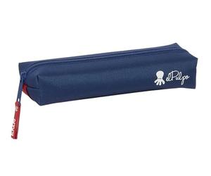 safta EL PuLPO Federmäppchen, rechteckig, für Kinder, ideal für Kinder im Schulalter, bequem und vielseitig, Qualität und Widerstandsfähigkeit, 22 x 7 x 40 cm, Marineblau, M, Casual