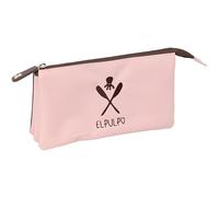EL Pulpo Rosa Federmäppchen für Kinder, ideal für Kinder im Schulalter, bequem und vielseitig, Qualität und Widerstandsfähigkeit, 22 x 3 x 12 cm