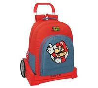 Safta Evolution Super Mario 20.1l Wheeled Backpack Kinder