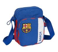 Safta F.C. Barcelona, 2. Ausrüstung, Umhängetasche mit Außentasche, Aktentasche, Umhängetasche, bequem und vielseitig, Qualität und Widerstandsfähigkeit, 16 x 6 x 22 cm, Blau und Burgunderrot,