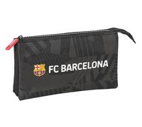 safta F.C. Barcelona Black Federmäppchen für Kinder, ideal für Kinder im Schulalter, bequem und vielseitig, Qualität und Widerstandsfähigkeit, 22 x 3 x 12 cm, Schwarz, Schwarz, Estándar, Lässig