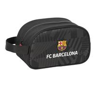 Safta F.C. Barcelona Black Kulturbeutel für Kinder, mittelgroß, mit Griff, Kinder-Kulturbeutel, anpassbar an den Wagen, einfache Reinigung, bequem und vielseitig, Qualität und Widerstandsfähigkeit, 26