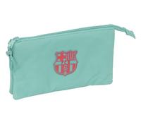 Safta F.C.Barcelona Mädchen Federmäppchen für Kinder, ideal für Kinder im Schulalter, bequem und vielseitig, Qualität und Widerstandsfähigkeit, 22 x 3 x 12 cm, Wassergrün, Meeresgrün, Estándar, Lässig