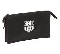Safta F.C.Barcelona Mädchen Federmäppchen für Kinder, ideal für Kinder im Schulalter, bequem und vielseitig, Qualität und Widerstandsfähigkeit, 22 x 3 x 12 cm, Schwarz, Schwarz, Estándar, Lässig