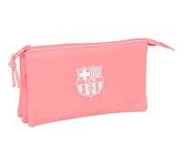 Safta F.C.Barcelona Mädchen Federmäppchen für Kinder, ideal für Kinder im Schulalter, bequem und vielseitig, Qualität und Widerstandsfähigkeit, 22 x 3 x 12 cm, Koralle, Korallenrot, Estándar, Lässig