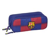Safta FC Barcelona 1. Team 25/26, dreifach aufklappbares Federmäppchen für Kinder, ideal für Kinder im Schulalter, bequem und vielseitig, Qualität und Widerstandsfähigkeit, 21 x 8 x 8 cm, blau/granate