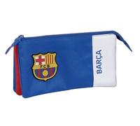 Safta F.C. Barcelona 2. Team - Federmäppchen für Kinder, Federmäppchen für Kinder, bequem und vielseitig, Qualität und Beständigkeit, 22 x 3 x 12 cm, Blau und Kastanienbraun, blau/granate, Estándar,