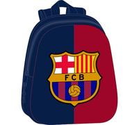 Safta FC Barcelona 3D Schulrucksack mit 3D-Design, anpassbar an den Wagen, ideal für Kinder verschiedener Altersgruppen, bequem und vielseitig, Qualität und Widerstandsfähigkeit, 27 x 10 x 33 cm, blau