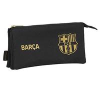 SAFTA FC Barcelona Kollektion, Schwarz, 220x30x120 mm, Federmäppchen mit 3 Fächern