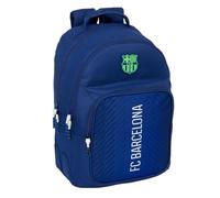 Safta FC Barcelona - Schulrucksack für Kinder, ideal für Kinder verschiedener Altersgruppen, bequem und vielseitig, Qualität und Widerstandsfähigkeit, 32 x 15 x 42 cm, marineblau, M, Casual